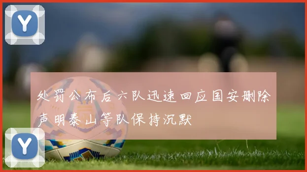 处罚公布后六队迅速回应国安删除声明泰山等队保持沉默